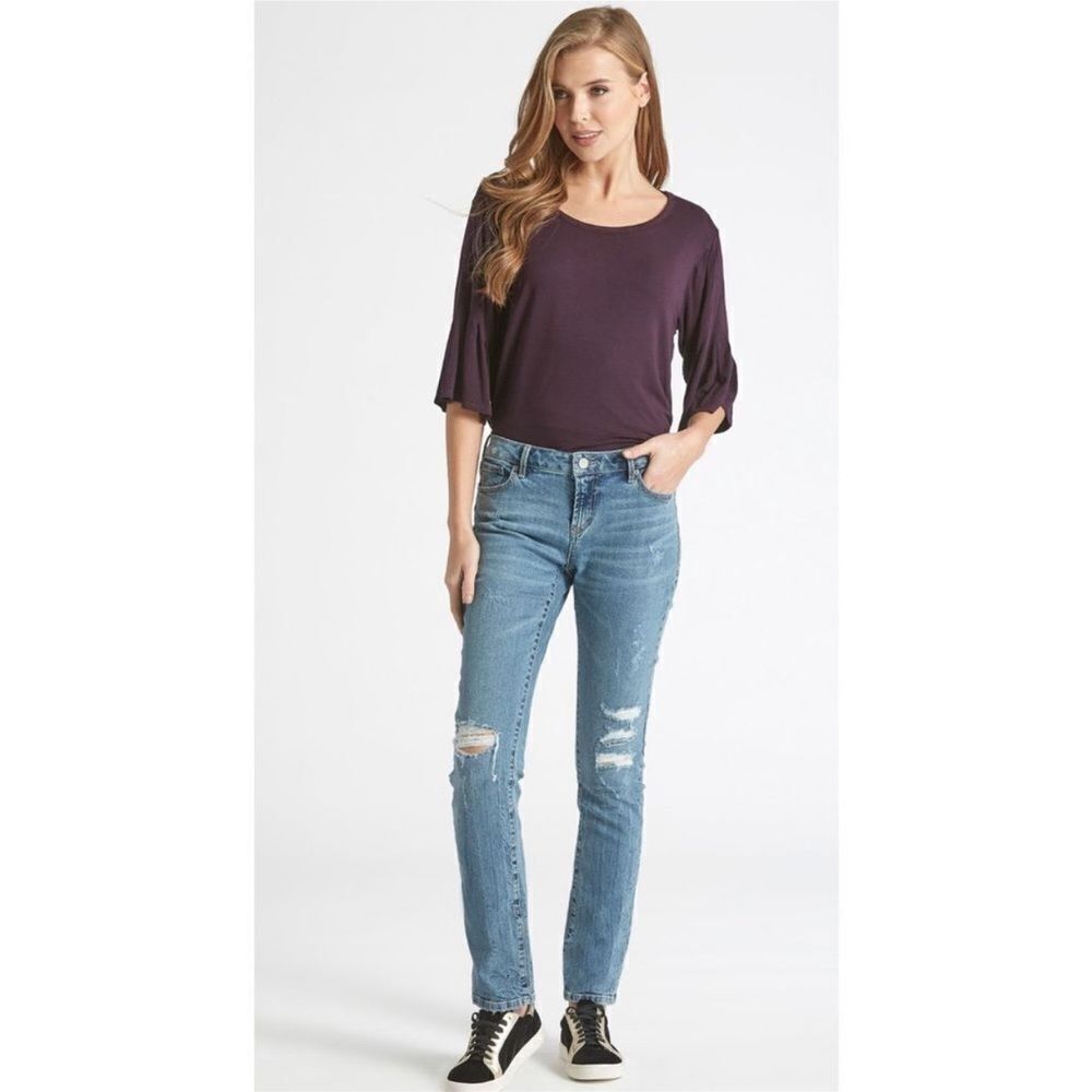 Dear John Liam Straight Distressed Medium Wash Jeans - Size 28